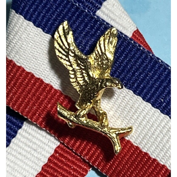 2 Pins FOE Fraternal Order of Eagles 5 Year Pin & Gold Tone Eagle w/Ribbon - Picture 3 of 4
